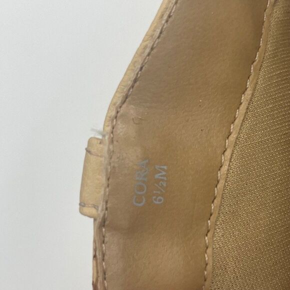 Artiva Cora Beige Leather Heel Ankle Boots Western - Picture 10 of 10